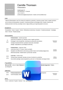 Eksempel på CV skabelon til en lærer med billede i Word - download gratis her