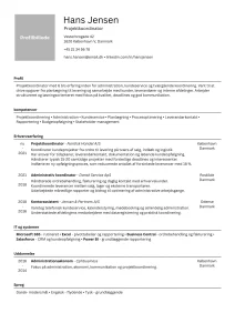 CV skabelon i Word med billede - download det gratis her
