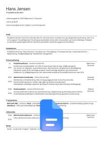 Download en gratis CV skabelon uden billede i Google Docs her