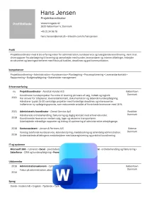 Download en gratis CV skabelon med billede i Word her
